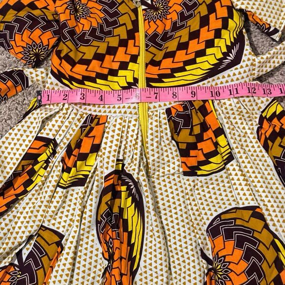 African 3/4T Floral Ankara Gown For Girls - Picture 7 of 8